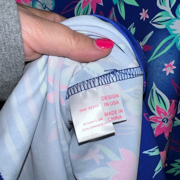 Aryeh Tropical Print Dress UPF 50 XL Blue NWT - Picture 4 of 5